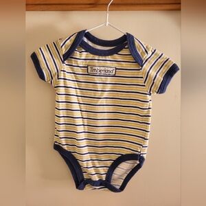 Timberland Striped Blue and Yellow Kids One Piece